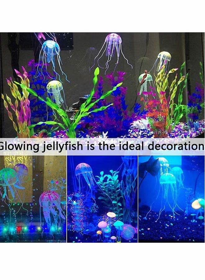 6 Pcs Glowing Jellyfish Ornament Decoration for Aquarium Fish Tank - Image 4