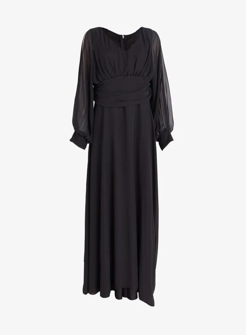 ايلا بلس فستان مقاس كبير بتصميم - وأكمام بشق