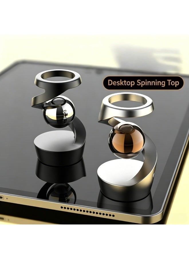 RedMapleTEK Levitating Spinning Top Desktop Ornament, Silent Stress Relief Gyro Toy for Office & Home Decor - Image 4