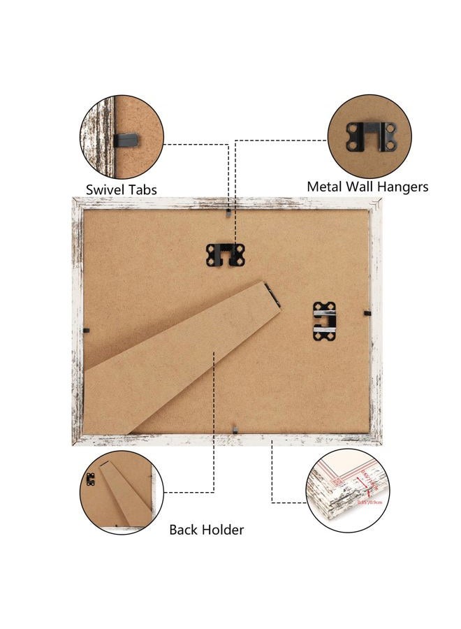 PHAREGE 8.5 x 11 Certificate Picture Frames Bulk Set of 18, Distressed White Photo Frames for Diploma, Document, Award and Artwork, Wall Hanging or Tabletop Display - Image 4