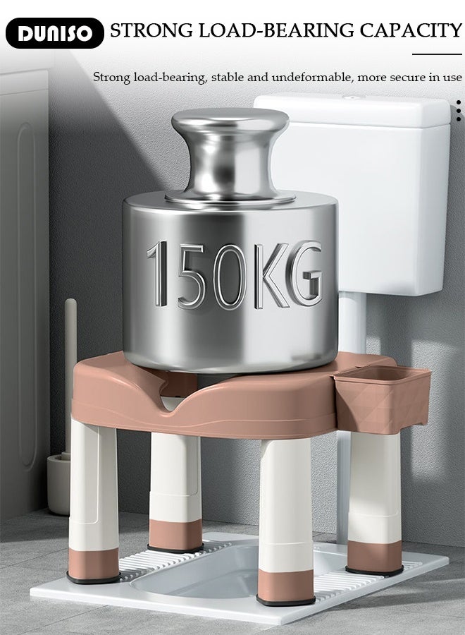 DUNISO Adjustable Commode Chair, Elderly Toilet Chair,Anti Slip Sturdy Squat Sit Bath Chairs, Maternity Toilet Stool, Bathroom Stool, for Elderly, disabled, pregnant women. - Image 4