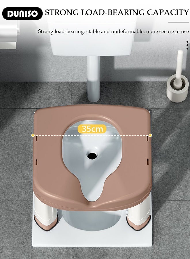 DUNISO Adjustable Commode Chair, Elderly Toilet Chair,Anti Slip Sturdy Squat Sit Bath Chairs, Maternity Toilet Stool, Bathroom Stool, for Elderly, disabled, pregnant women. - Image 5