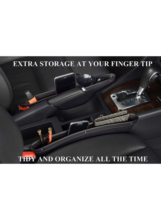 NIBEMINENT 2-Piece Car Seat Side Pockets Organizer