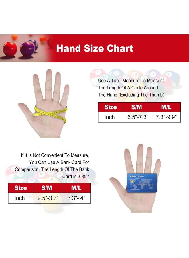 YFY Billiard Pool Gloves for Left Hand 3 Finger, Splicing Process, Snooker Cue Sport Glove Popular Sizes for Men & Women - Image 5