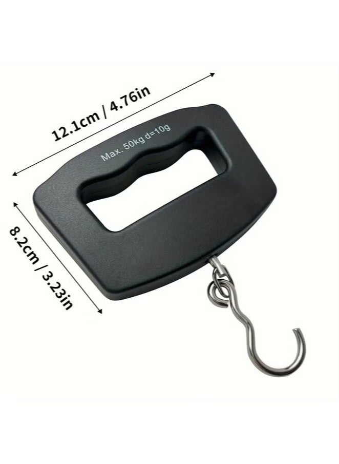 Dougez Luggage Weight Scale,LCD Luggage Scale Travel Digital, Home Electronic Portable Hanging Weight Hook Travel Luggage Scale Handheld Scale,Mini Portable Electronic Scale,Fast Scale with Backlit LCD Display,RV Travel Essentials,Max 50Kg 10g 1 Count - Image 3