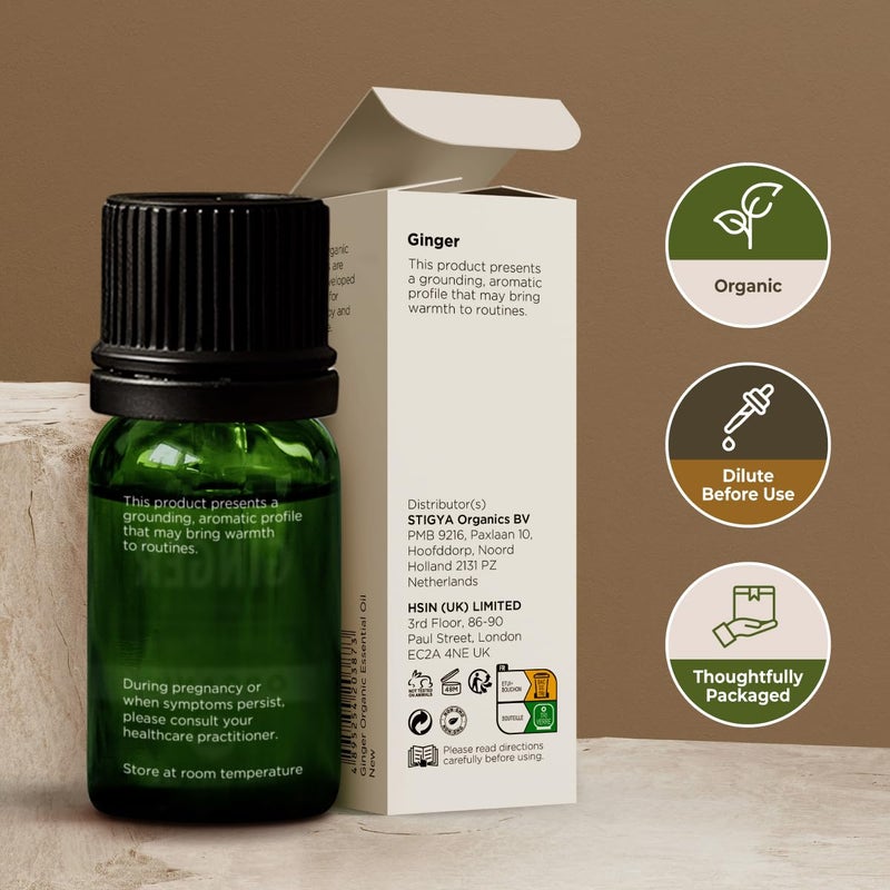 Gya Labs Organic Ginger Essential Oil - 0.34 Fl Oz - for Skin, Hair, Diffuser, Aromatherapy, DIY Candle Making Scents - Image 5