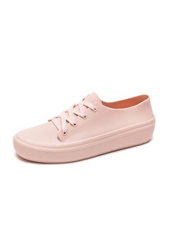 Generic 2024 New PVC Simple Solid Womens Flats Rain Shoes Fashionable All-Season1901 Pale Pink 1901 Pale Pink 