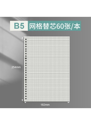 B5 Binder Cover Detachable A4 A5 Notebook Shell B5 mesh 26-hole refill paper 60 sheets - pzsku/ZAE6AAC7FE62FCFBBA44AZ/45/1746232463/32c54824-4c13-47e5-8ae6-c4d16b61d692