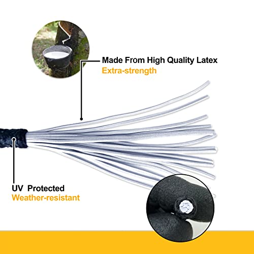 Wellmax 100-Pack 6 Inch Ball Bungee Cords by Wellmax - Heavy Duty, Versatile, and Built to Last - Ideal for Camping, Tarp Tie-Downs, Canopies, Hoses, Cords, and Wires - 5mm Thickness - Black Color - Image 5