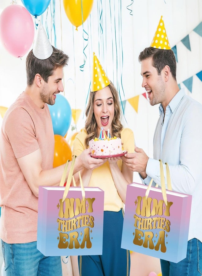 LUUFILx 30th Birthday Gift Bag for Women Pink and Blue In My Thirties Era Gift Wrap Bag with Greeting Card and Tissue Paper Happy 30th Birthday Wrapping Paper for 30th Birthday Party Decorations Supplies - Image 5