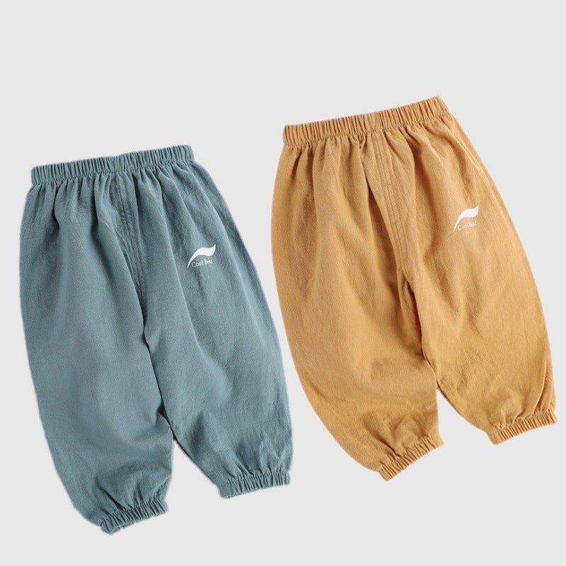Baby'S Anti-Mosquito Pants Cotton And Linen Summer Thin Class A Quality Crotch Opening Ankle-Length Pants For Boys And Girls - Image 4