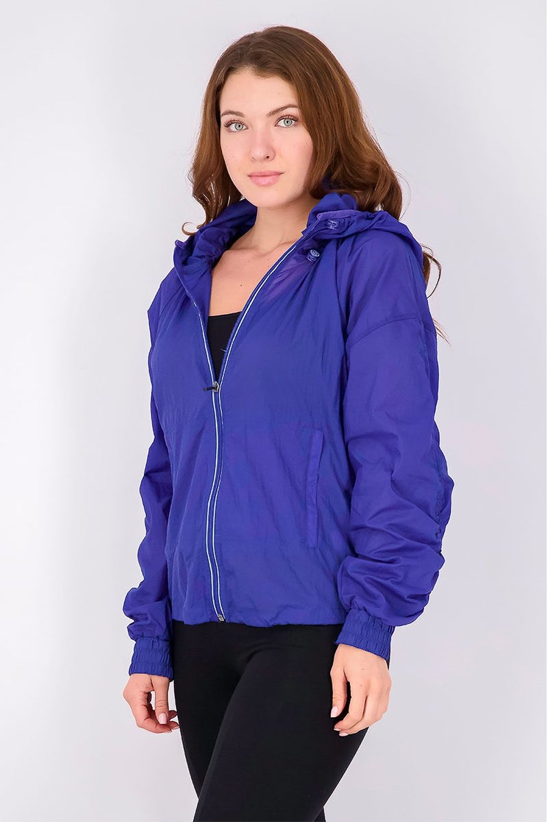 Max Studio Women Regular Fit Begonia Training Jacket, Blue - Image 4