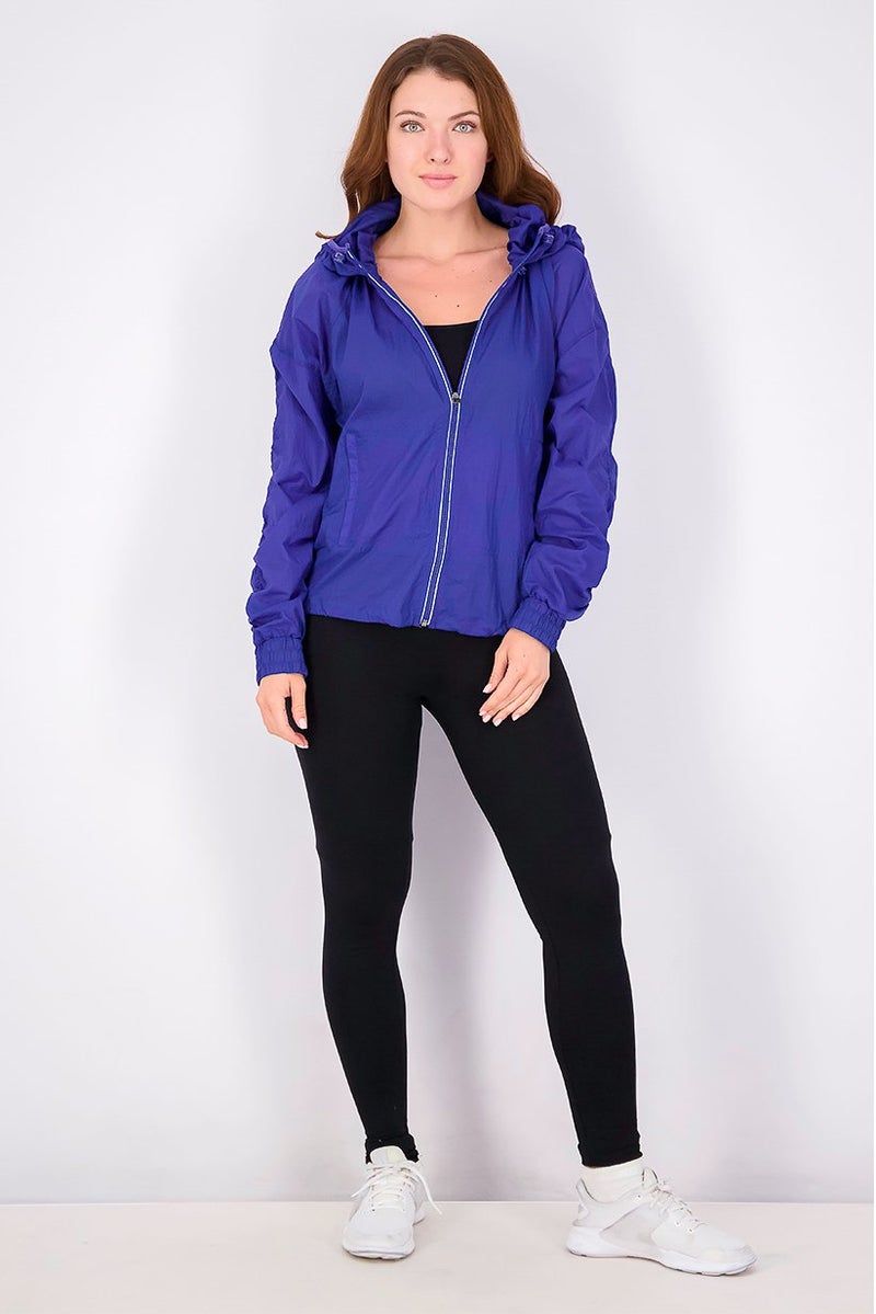 Max Studio Women Regular Fit Begonia Training Jacket, Blue - Image 2