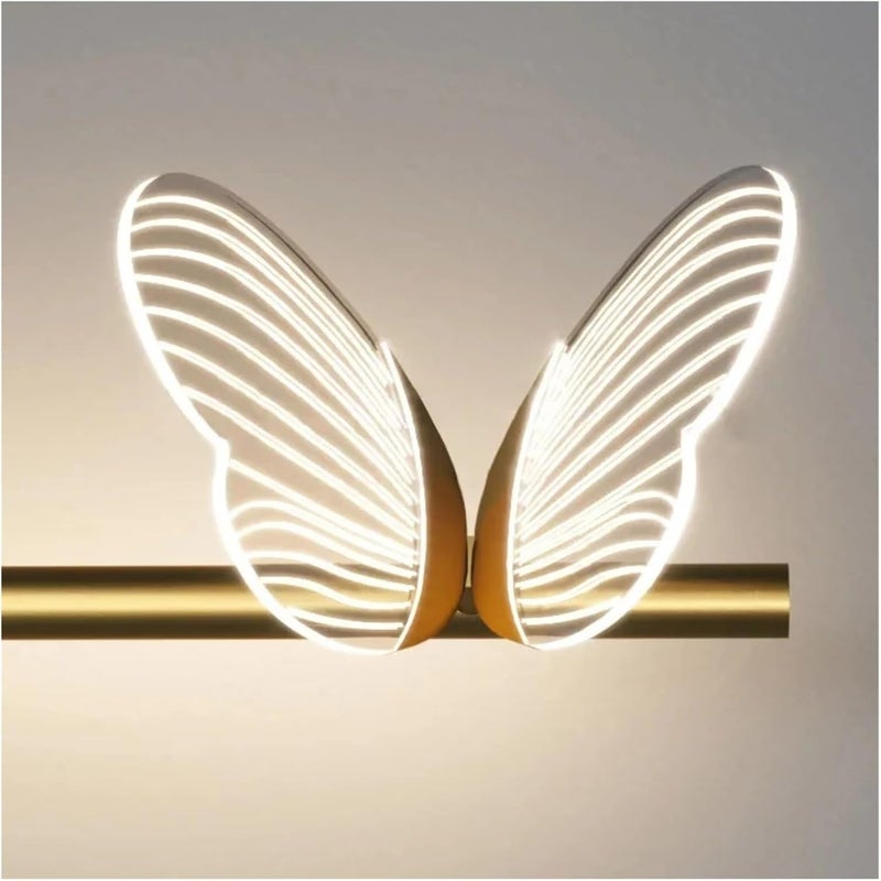 Butterfly LED Wall Lamp Indoor Lighting for Home Living Room Decoration Bedroom LED Night Lights Bedside Lamps,Contemporary(White Light,Right) - Image 3