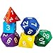Arrowbash 6 Pcs Jumbo Polyhedra Dice 394 Inch Jumbo Foam Polyhedral Dice 6 Set 4 6 8 10 12 Sides Gifts for Games Teach Numbers Addition Subtraction Probability Learning Multicolor - Image 2