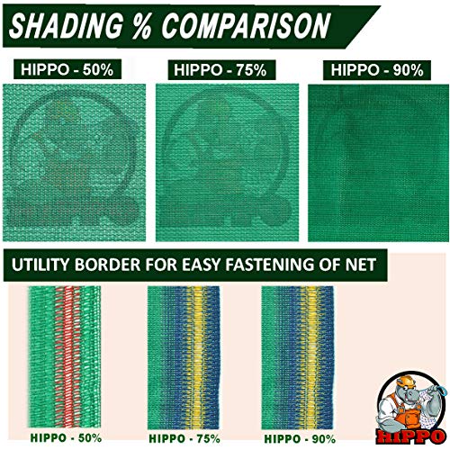 HIPPO - Green 50% - Shade & Garden Net - 3mt x 10mt - with Utility Border, UV Stabilized & Dimensional Stable - Image 3