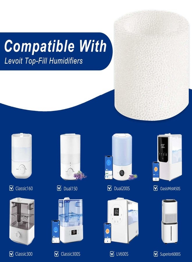 ADDFRESH Top-Fill Humidifier Replacement Filter Compatible with Levoit Dual150 Dual200S Classic160 Classic300(S) LV600S LV600HH OasisMist450S OasisMist600S Superior 6000S - 10 Filters and 2 Clean Fish - Image 2