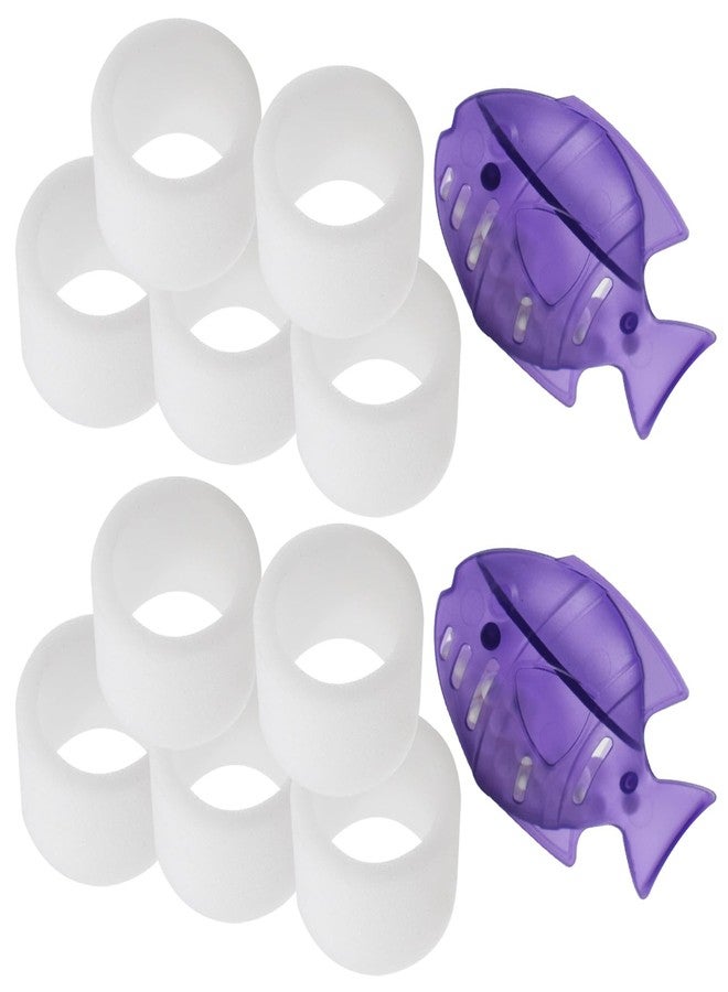 ADDFRESH Top-Fill Humidifier Replacement Filter Compatible with Levoit Dual150 Dual200S Classic160 Classic300(S) LV600S LV600HH OasisMist450S OasisMist600S Superior 6000S - 10 Filters and 2 Clean Fish - Image 1