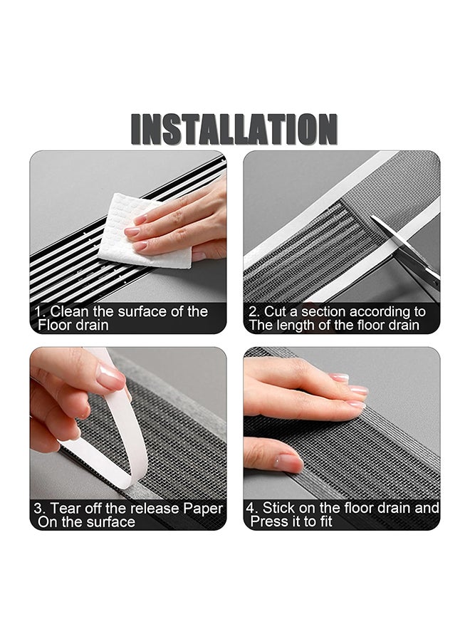 Generic Drain Hair Catcher Disposable 70 Mm X 10 M, Shower Drain Mesh Sticker, Hair Strainer Shower Filter Rinse Strainer Sticker, Drain Strainer Shower, For Showers, Bathtubs, Kitchens  - Image 3
