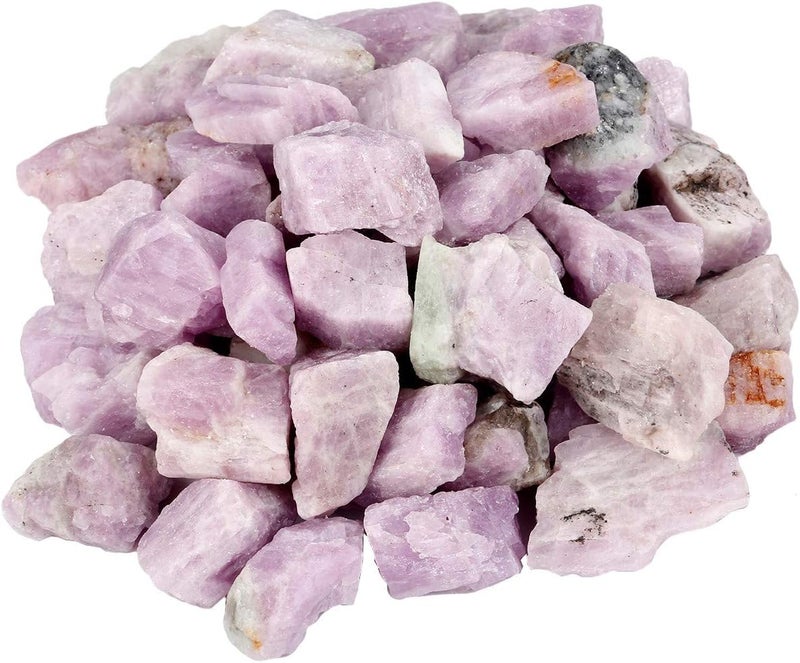 rockcloud 1 lb Natural Healing Crystal for Cabbing,Tumbling,Cutting,Lapidary,Polishing,Reiki Crytsal Healing,Kunzite - Image 1