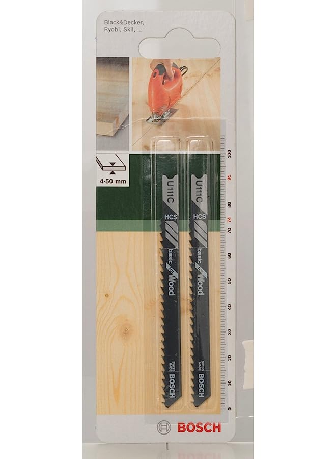 BOSCH Jigsaw Blade Hcs Set Of 2 Pieces, U111C - 2 609 256 755 - Image 1