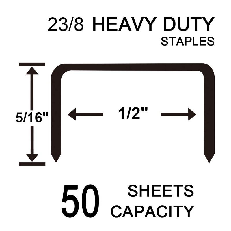 Rayson Heavy Duty Staples, 5/16" Leg Length, 1/2" Width, 2000 Staples (40 Sheets) - Image 2