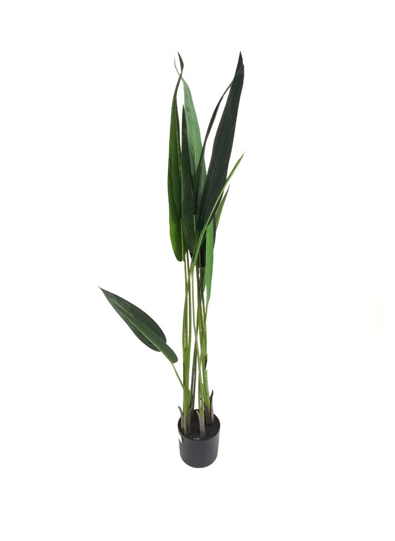 Generic Artificial tree with long leaves, 130 cm high - natural elegance with a simple and modern design  - Image 1