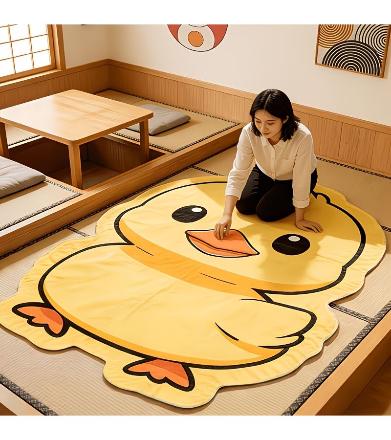 Little Yellow Duck Flannel Blanket 29.53x39.37 Inch Thickened Warm Sofa Throw Nap Bedspread Machine Washable Cozy Home Office Leisure - Image 5