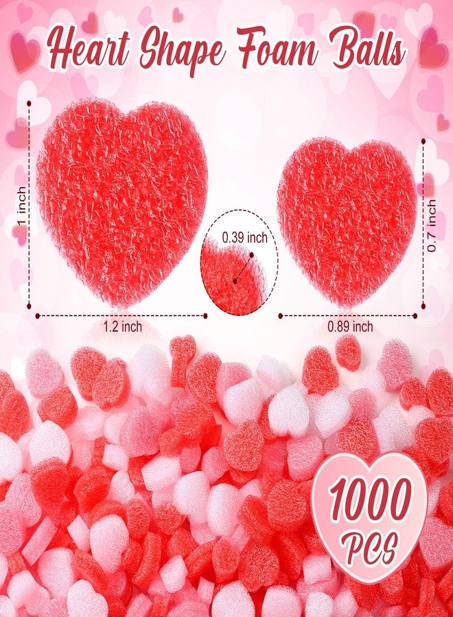 Joyfolk 1000 Pcs Gift Box Filler Foam Heart Shaped Vase Filler Pink White Red Basket Fillers for Cookies Box Crafts DIY Package Easter Wedding Birthday Gift Wrapping Decor Supplies(1.2" and 0.89") - Image 3