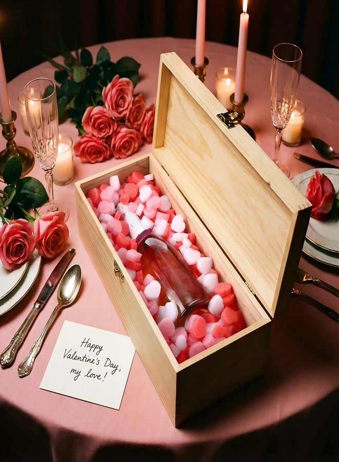 Joyfolk 1000 Pcs Gift Box Filler Foam Heart Shaped Vase Filler Pink White Red Basket Fillers for Cookies Box Crafts DIY Package Easter Wedding Birthday Gift Wrapping Decor Supplies(1.2" and 0.89") - Image 2