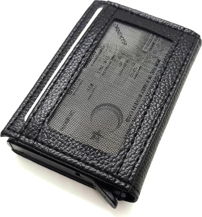 Mkm Snap Fastener Automatic Mechanism Card Holder and Wallet