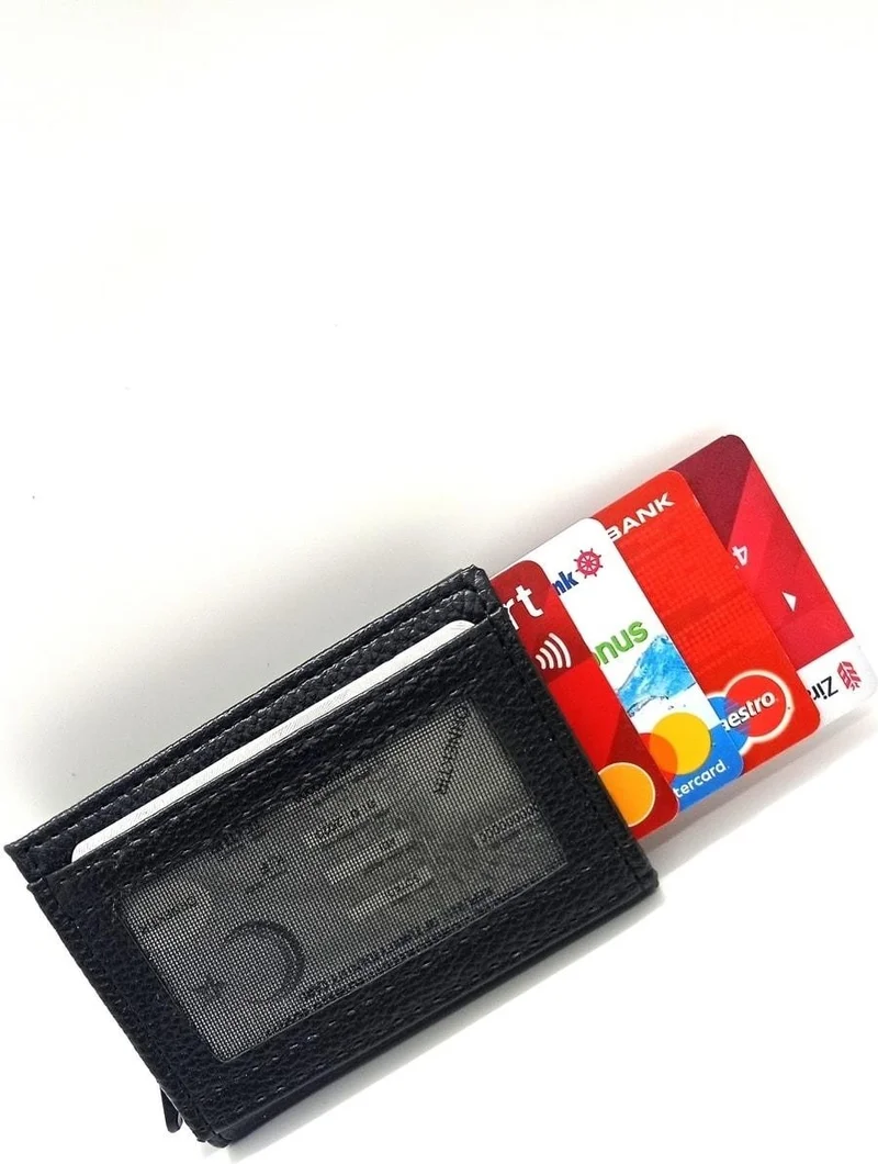 Mkm Snap Fastener Automatic Mechanism Card Holder and Wallet