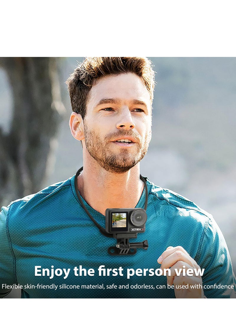 Neck Mount for DJI Osmo Pocket 3 Creator Combo, Neck Mount Compatible with GoPro, for DJI Osmo Pocket 3 Insta360 and Most Action Cameras Accessories