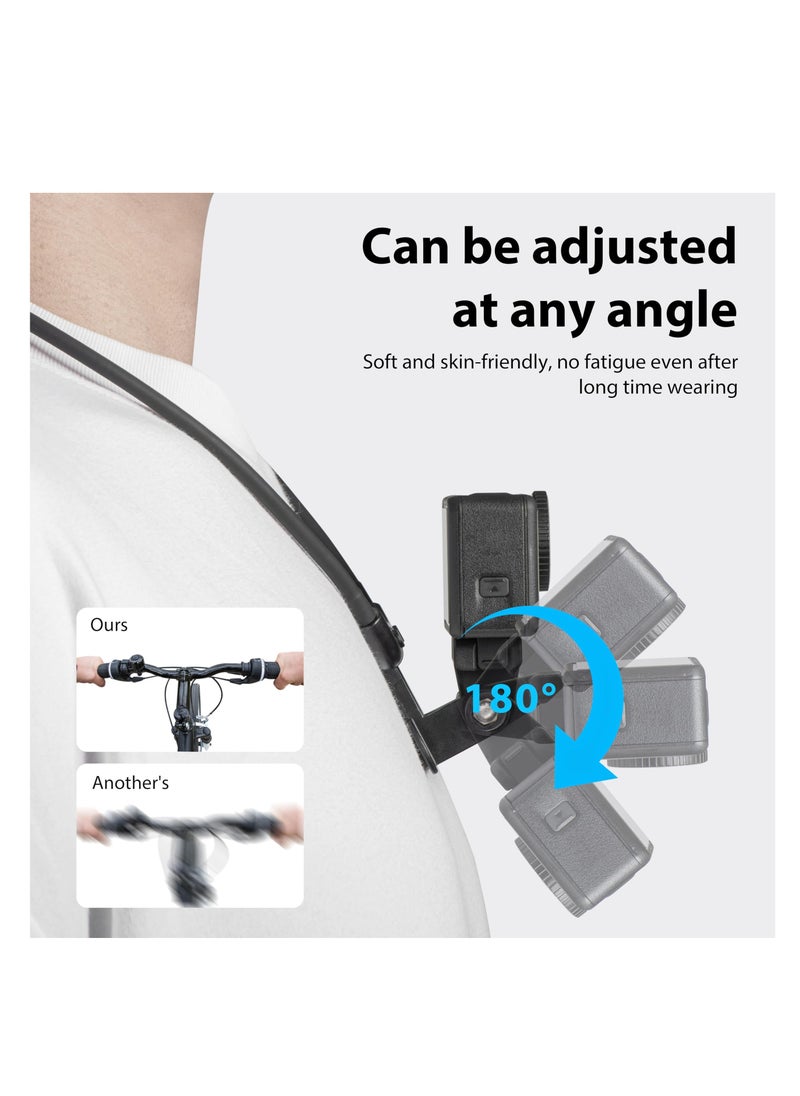 Neck Mount for DJI Osmo Pocket 3 Creator Combo, Neck Mount Compatible with GoPro, for DJI Osmo Pocket 3 Insta360 and Most Action Cameras Accessories
