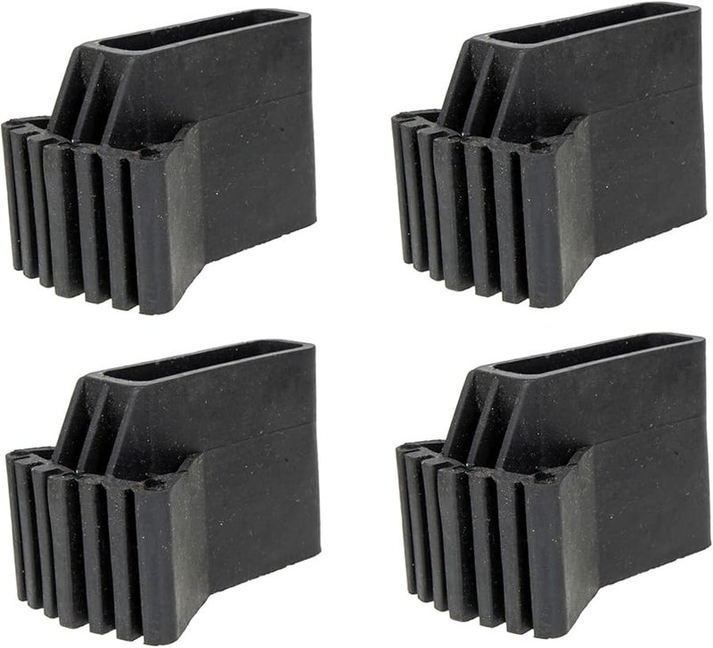 4Pcs Black Rubber Ladder Feet Pads For Enhanced Stability Home Office Construction Use - Image 2