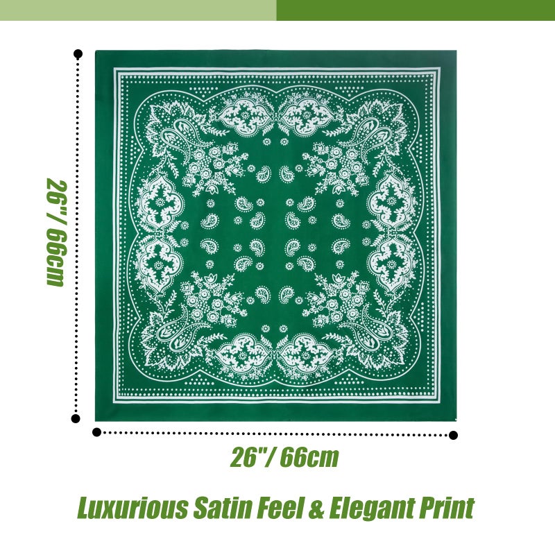 Seawhisper Green Silk Neck Scarf for Women Floral Tie Satin Head Hair Scarves Bandana Square Headscarf Purse Fashion Lightweight Dressy Bufandas de Mujer Elegantes - Image 4