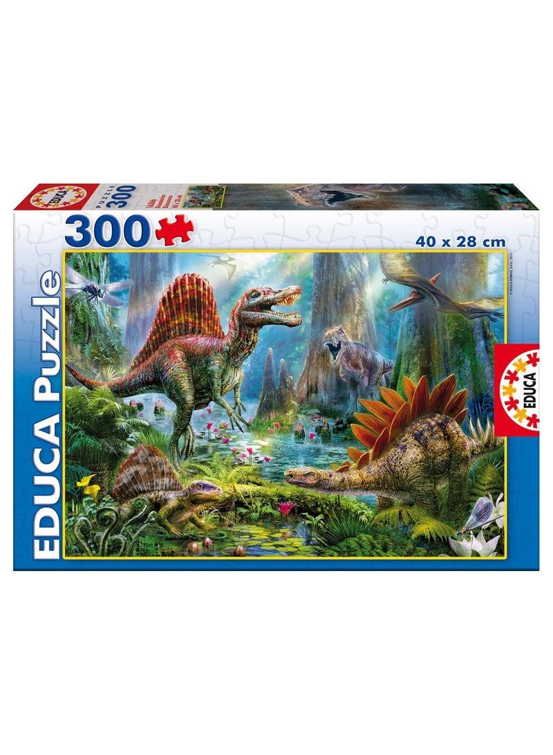 Educa- Dinosaurs, Multi-Colour Jigsaw Puzzle 300 Pieces, 40x28 Cm - Image 1