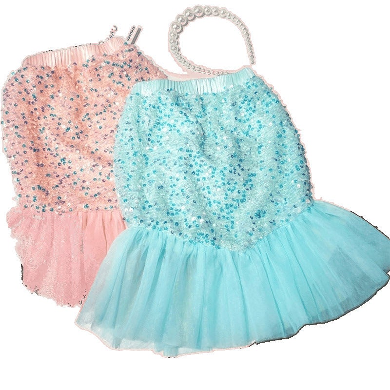 Girls Mermaid Skirt Summer Baby Big Sequin Fishtail Skirt Shiny Fashionable Baby Children Princess Skirt - Image 5