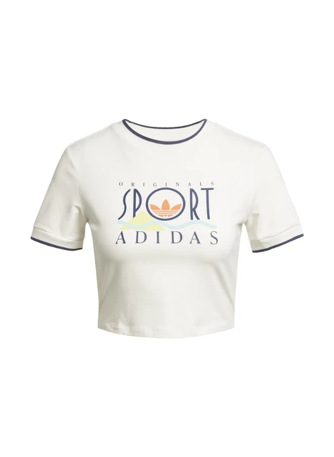 adidas Originals adidas GRAPHIC BBY TEE White Originals Women TOPS