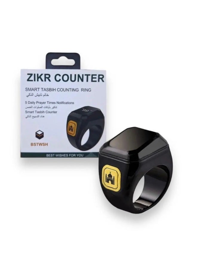 ZIKR RING ZIKR COUNTER Smart Rosary Ring – OLED Display, Bluetooth 5.1 Digital Tasbeeh Counter with Vibration Alerts, Rechargeable Battery Up to 3 Days - Image 1
