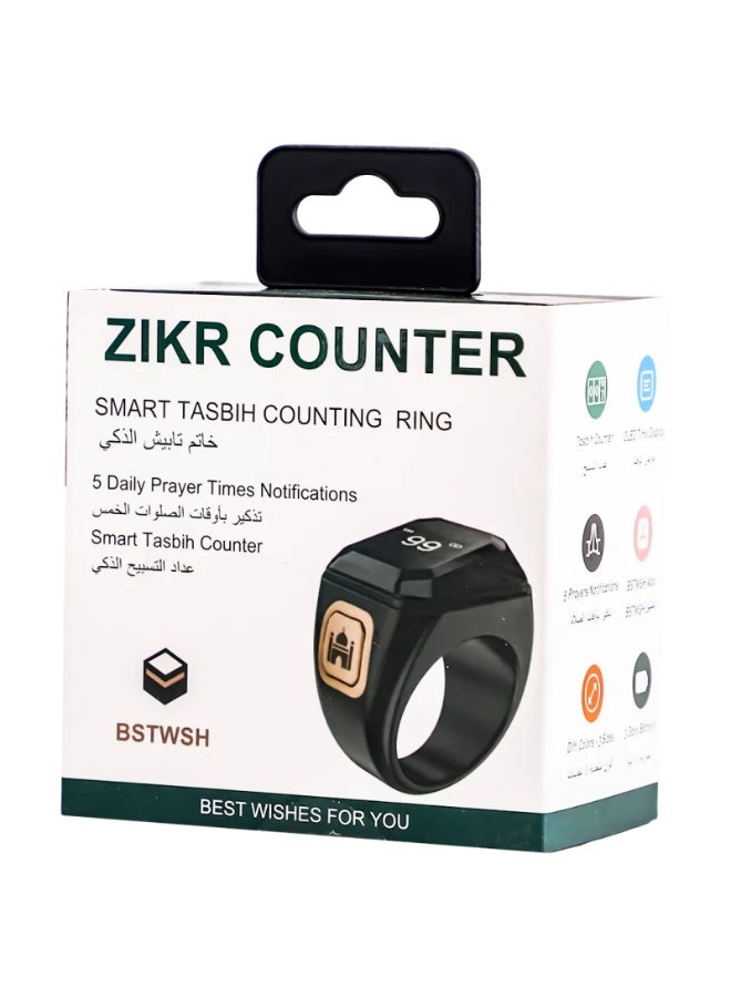ZIKR RING ZIKR COUNTER Smart Rosary Ring – OLED Display, Bluetooth 5.1 Digital Tasbeeh Counter with Vibration Alerts, Rechargeable Battery Up to 3 Days - Image 2