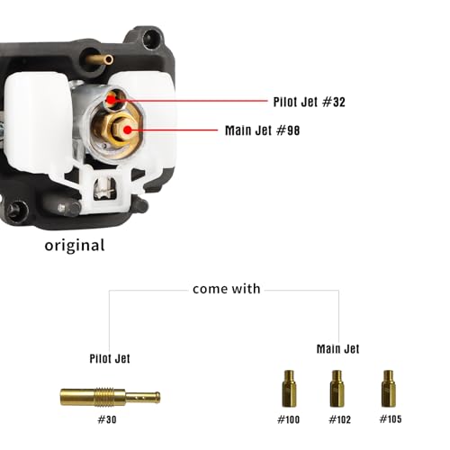 NIBBI PWK24mm Carburetor with Carb Jets, Fit 125cc-150cc YAMAHA KAWASAKI SUZUKI Apollo SSR TTR SYM TAOTAO Atv Dirt Bike Pit Bike GY6 Motorcycle Moped (PWK-24mm) - Image 4