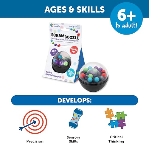 Learning Resources Scramboozle Puzzle Ball - 3D Brain Teasers Travel Games for Kids and Adults, Sort Ball Game, Fidget Toys, Ages 6+ - Image 5