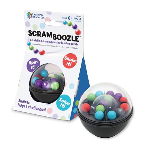 Learning Resources Scramboozle Puzzle Ball - 3D Brain Teasers Travel Games for Kids and Adults, Sort Ball Game, Fidget Toys, Ages 6+ - Image 1