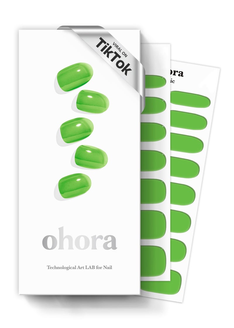 ohora Semi Cured Gel Nail Strips (N Tint Tree) - Green, Tint, St Patrick's Day Nails, Works with Any UV/LED Lamps, Salon-Quality, Long Lasting, Easy to Apply & Remove - Image 1