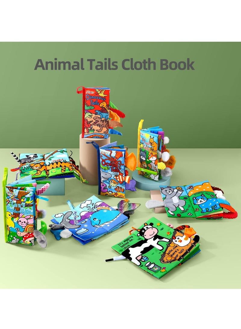إكسفور كتب قماشية ناعمة للأطفال، كتب أنشطة حسية ذات ذيل مجعد غير سامة لحديثي الولادة والرضع والأطفال الصغار، ألعاب تفاعلية للتطوير المبكر، هدية للأطفال البنات والأولاد (نهر جليدي) - Image 2