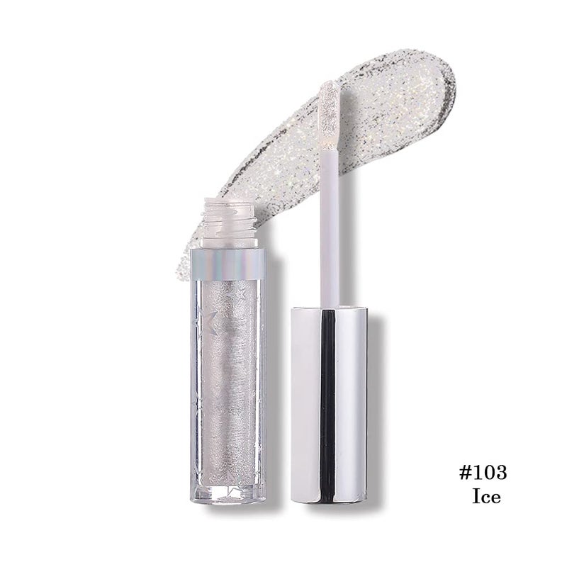 Coalitione Liquid Eyeshadow 12 Colors Long Lasting Waterproof Shining Shimmer Glitter Eyeline liquid Matte Eyeshadow,Girls Silver Liquid Eyeshadow for Party Festival Makeup Beauty - Image 2