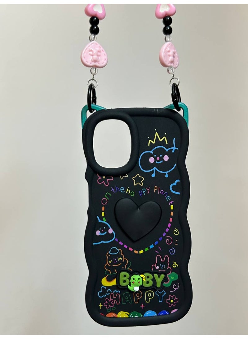 New cartoon heart-shaped back cover with the word BABY on it, compatible with Samsung A12 - M12 phones - Image 2