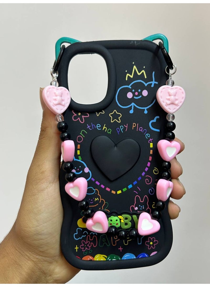 New cartoon heart-shaped back cover with the word BABY on it, compatible with Samsung A12 - M12 phones - Image 1