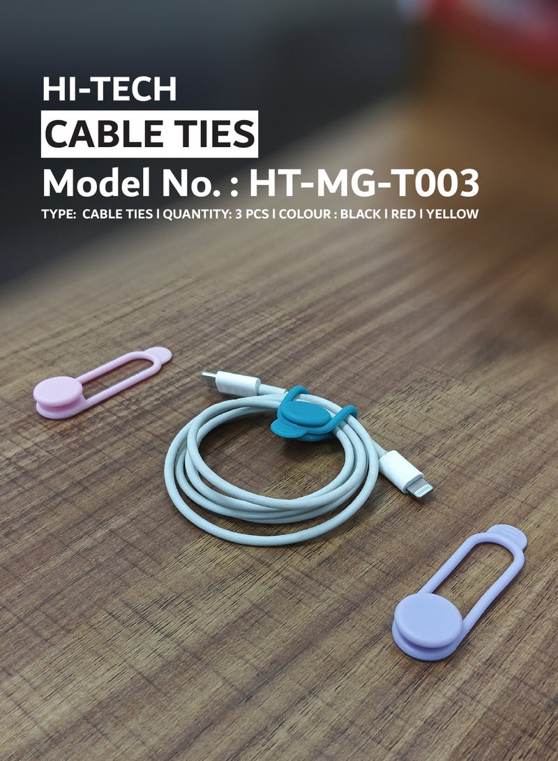 هاي-تيك حامل ومنظم الكابلات، حل إدارة الكابلات للمنزل والمكتب، حامل أسلاك متين وقابل لإعادة الاستخدام - Image 5